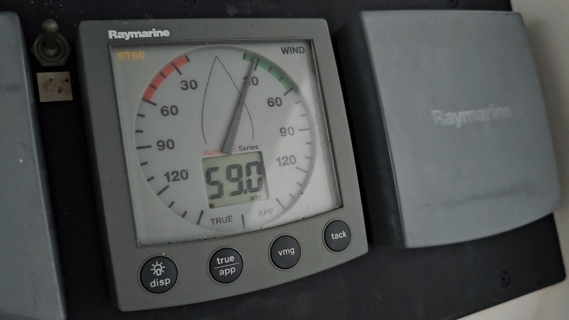 Anchored tight in 40kt gusting to 60kt for 4 hrs