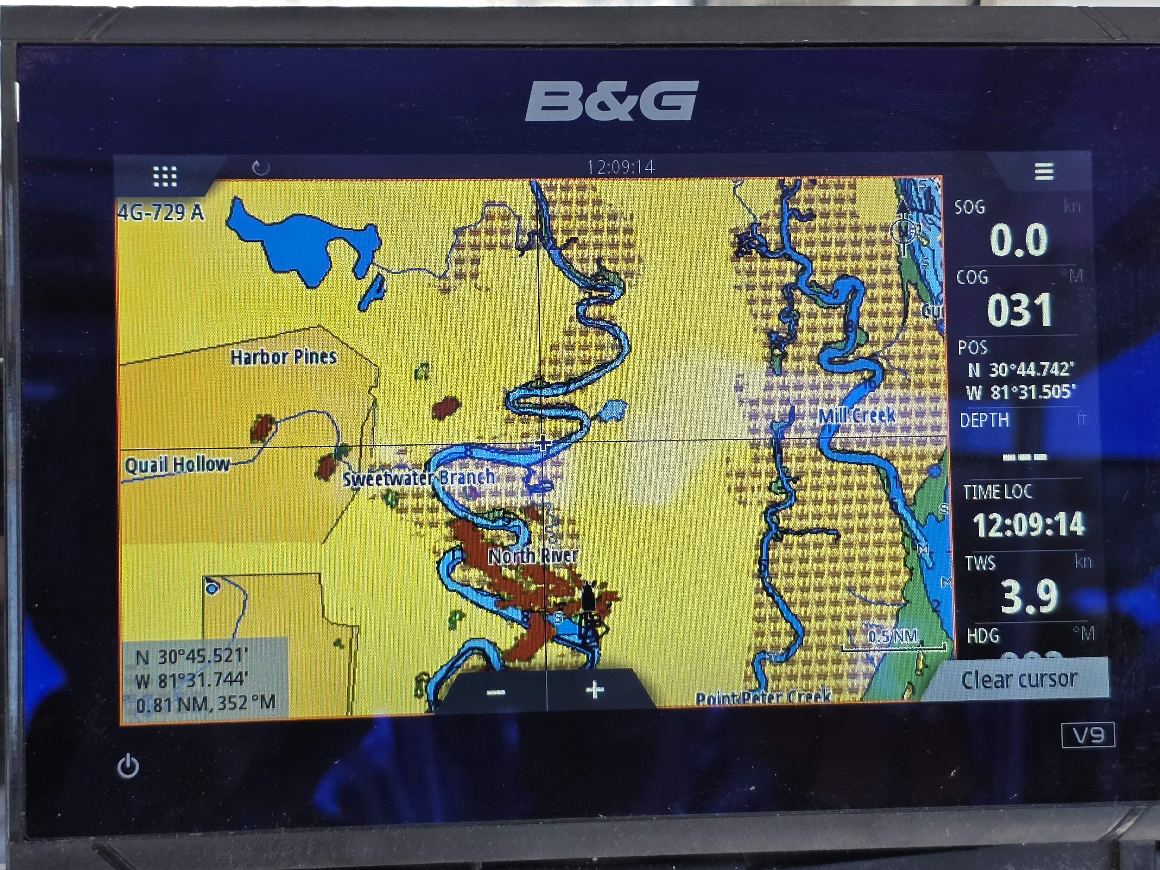 B&G Vulcan with 4G radar overlay